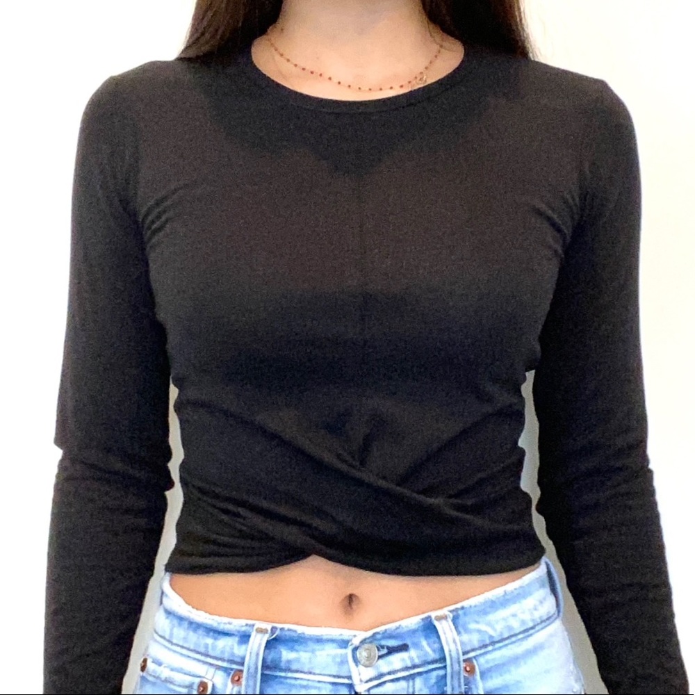 Zara Cropped Long Sleeve Shirt